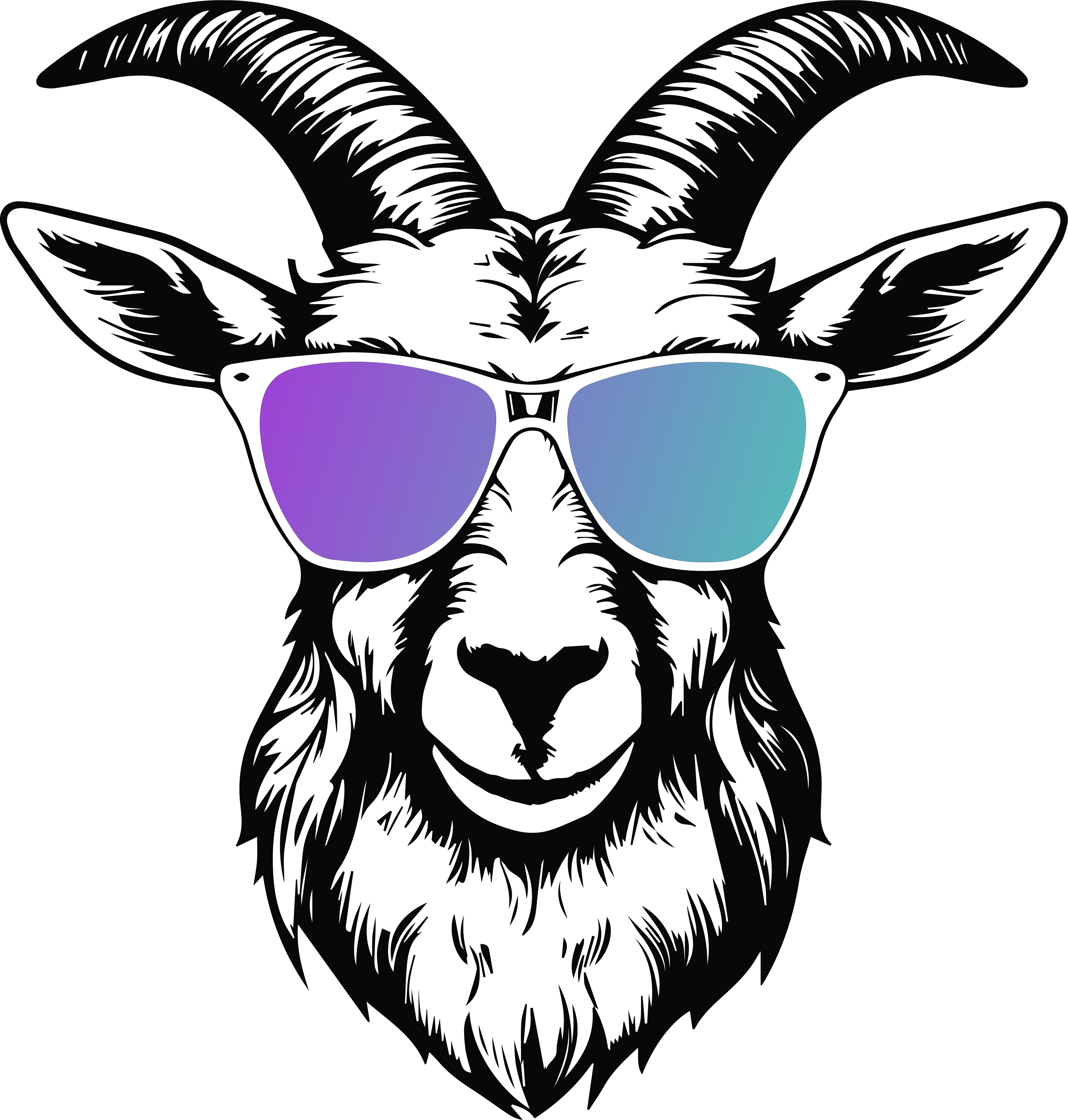 Goat with sunglasses